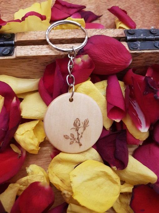 Porte-clefs boutons de rose