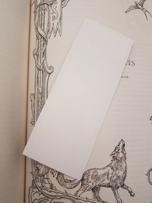 Marque-pages "Dragon celtique"- Papier blanc